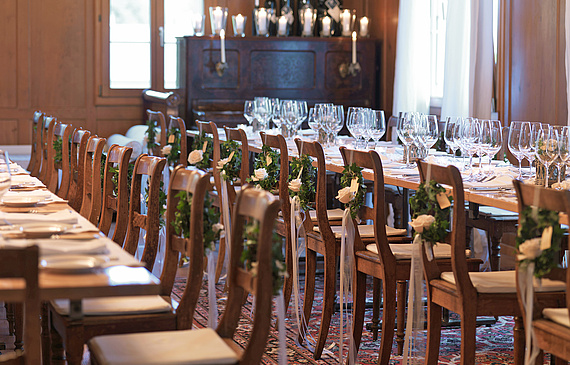 Im Restaurant-Hotel Schlüssel in Beckenried finden die Gäste für ihre Feste einen familiären Rahmen vor. Grössere Gesellschaften können auf Wunsch den ganzen Betrieb mieten. (ZVG) Im Restaurant-Hotel Schlüssel in Beckenried finden die Gäste für ihre Feste einen familiären Rahmen vor. Grössere Gesellschaften können auf Wunsch den ganzen Betrieb mieten. (ZVG)